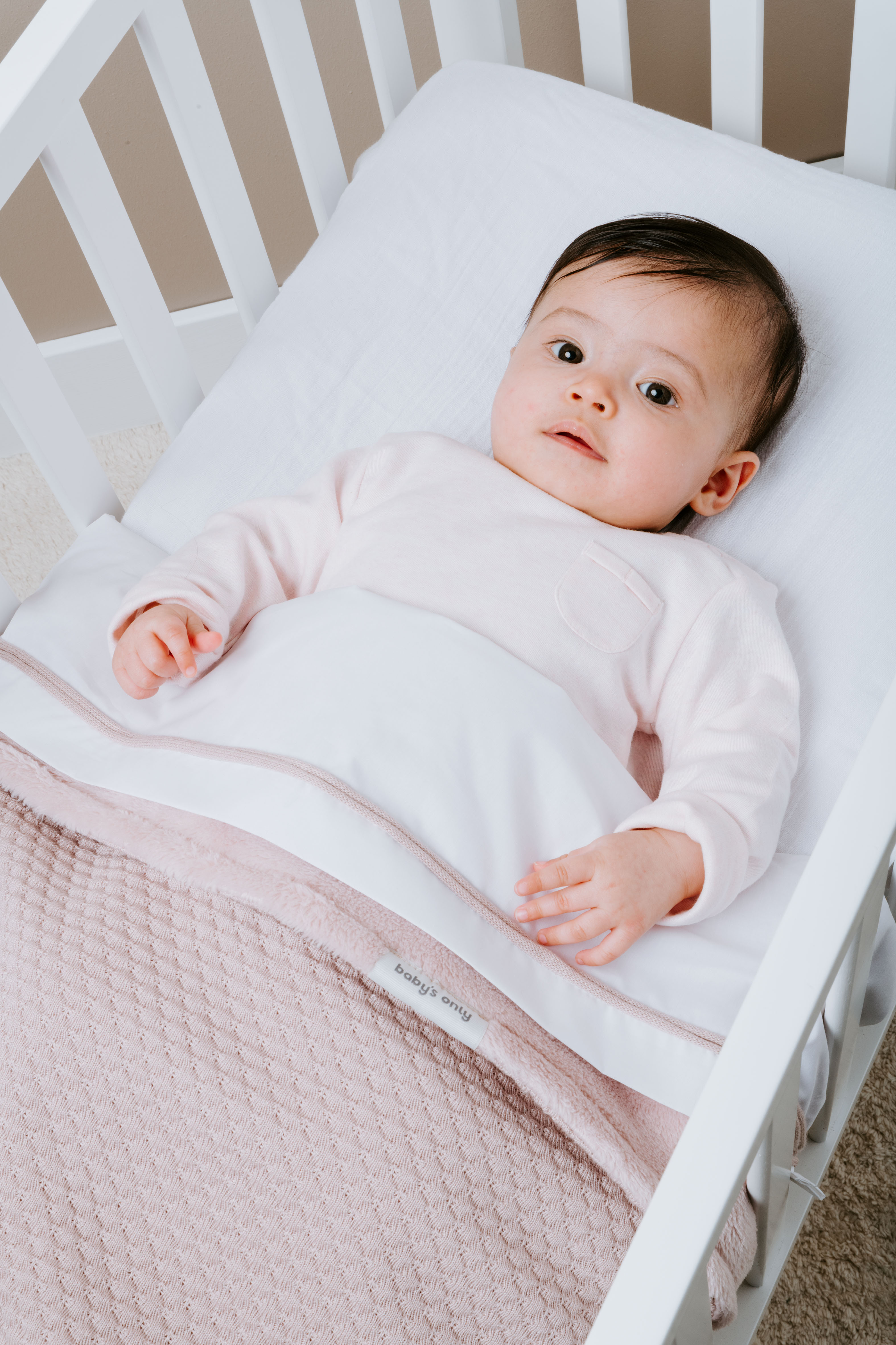 Baby Pullover Melange Klassisch Rosa - 68
