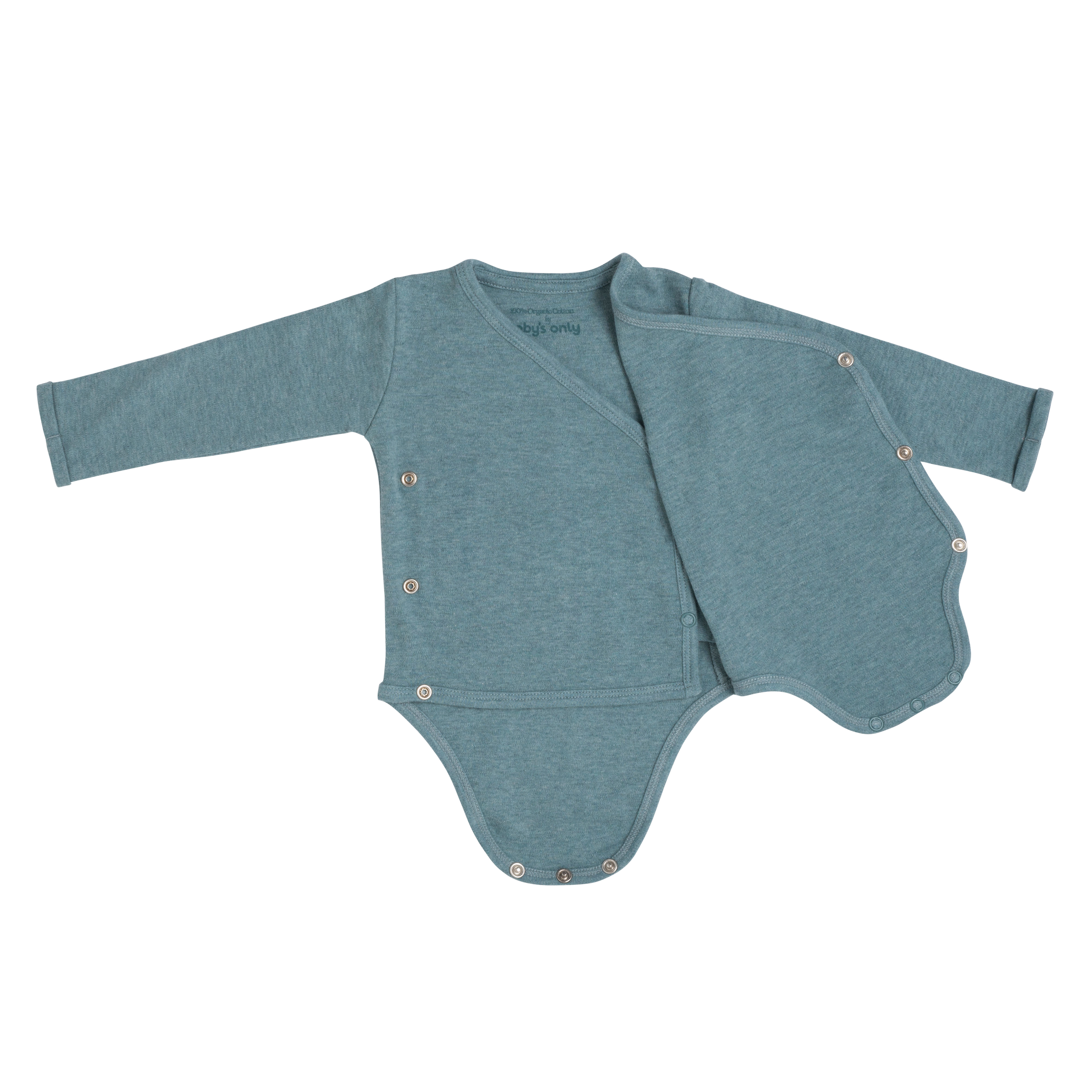 Baby Body langen Ärmeln Melange stonegreen - 68
