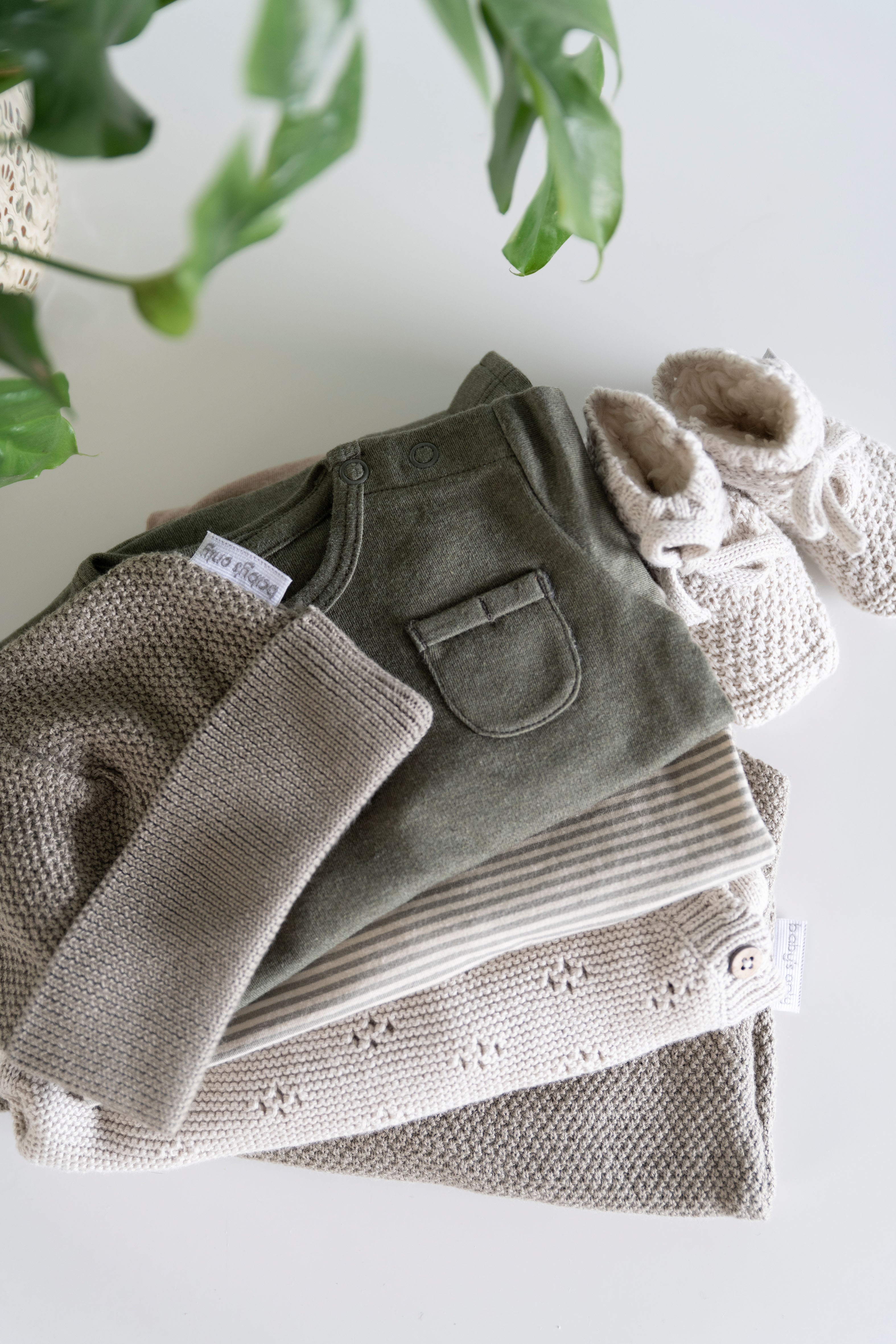 Baby Pullover Flora warm linen - 56