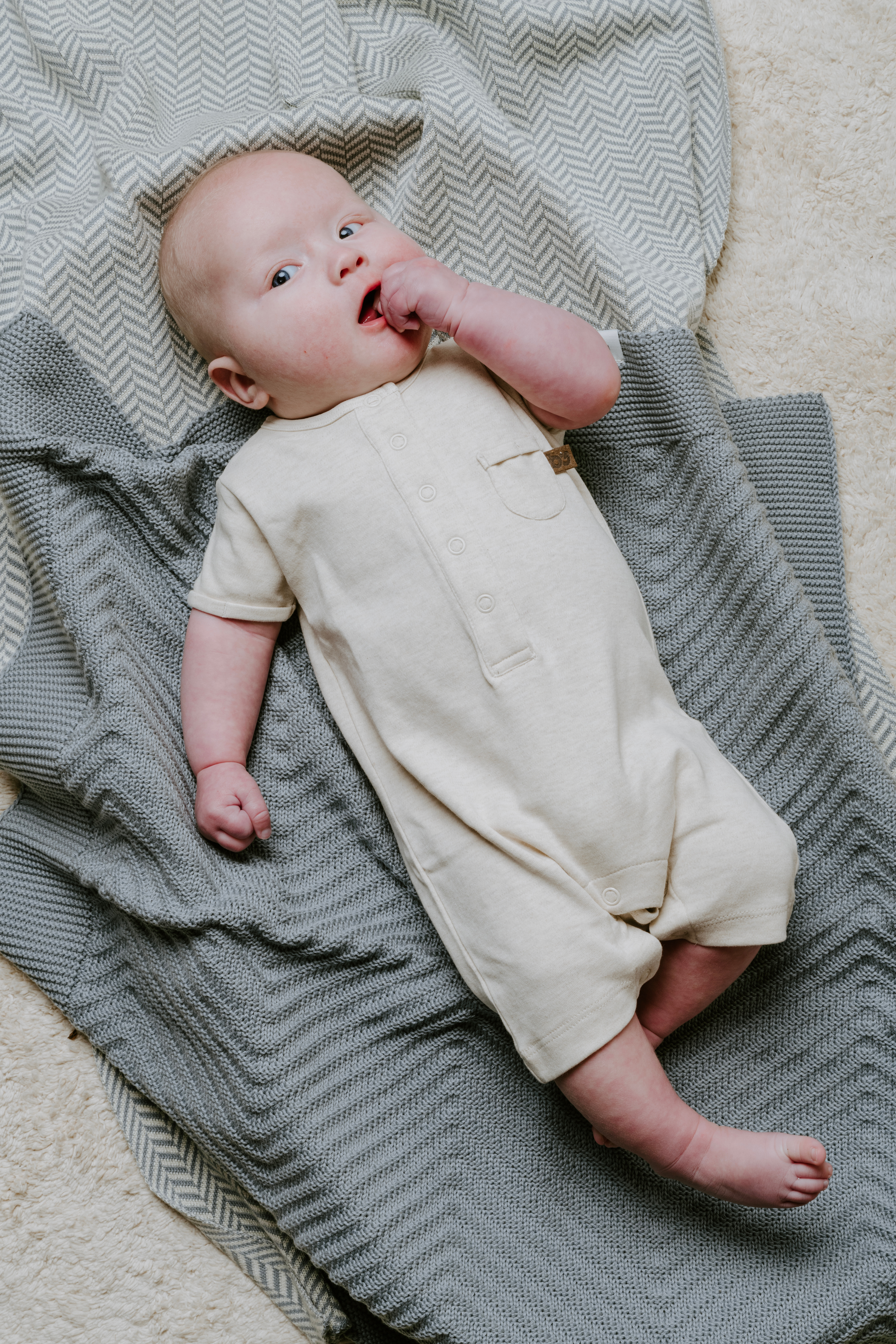 Neugeborenen Decke Grace Nordic Blue - 65x75