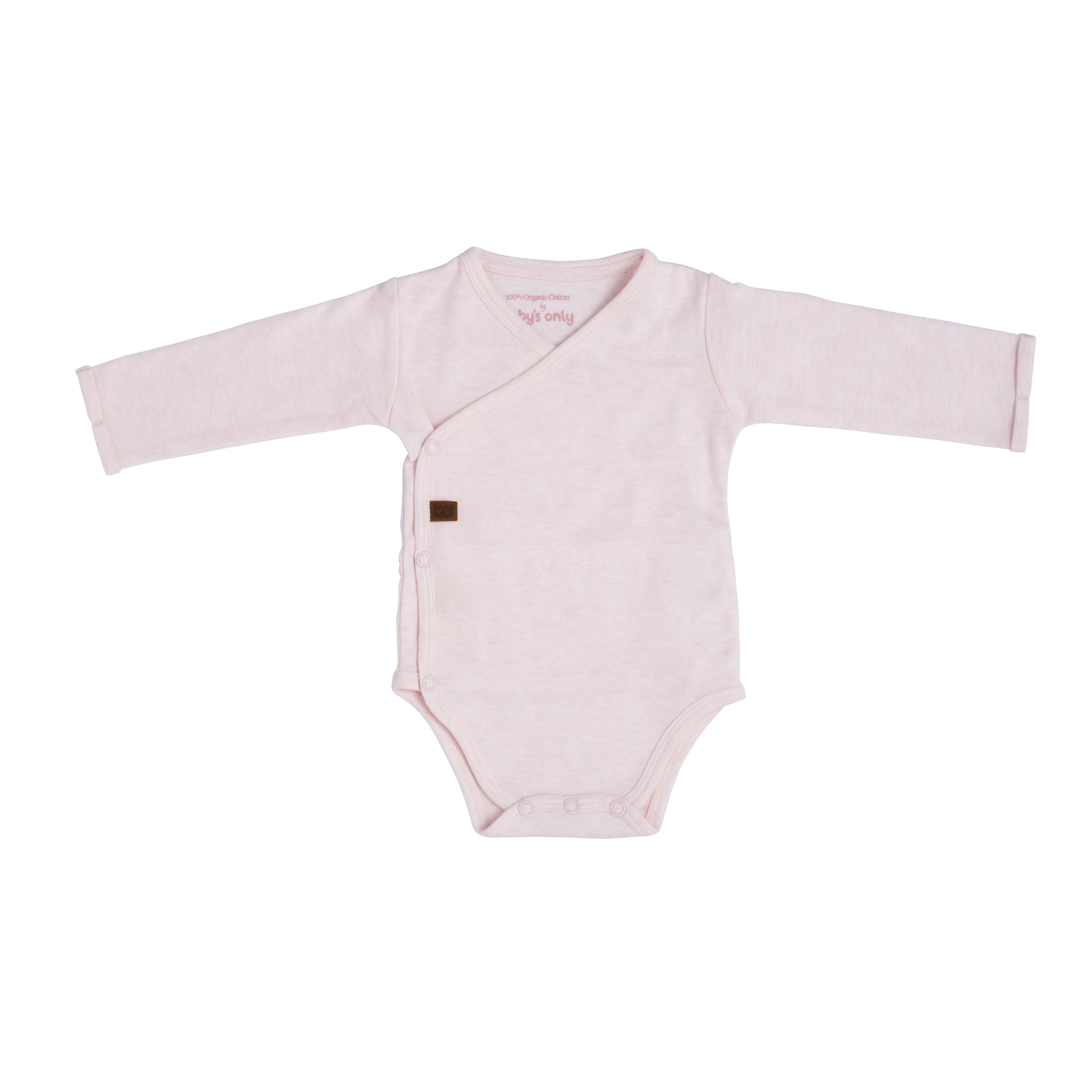 Baby Body langen Ärmeln Melange klassisch rosa - 62
