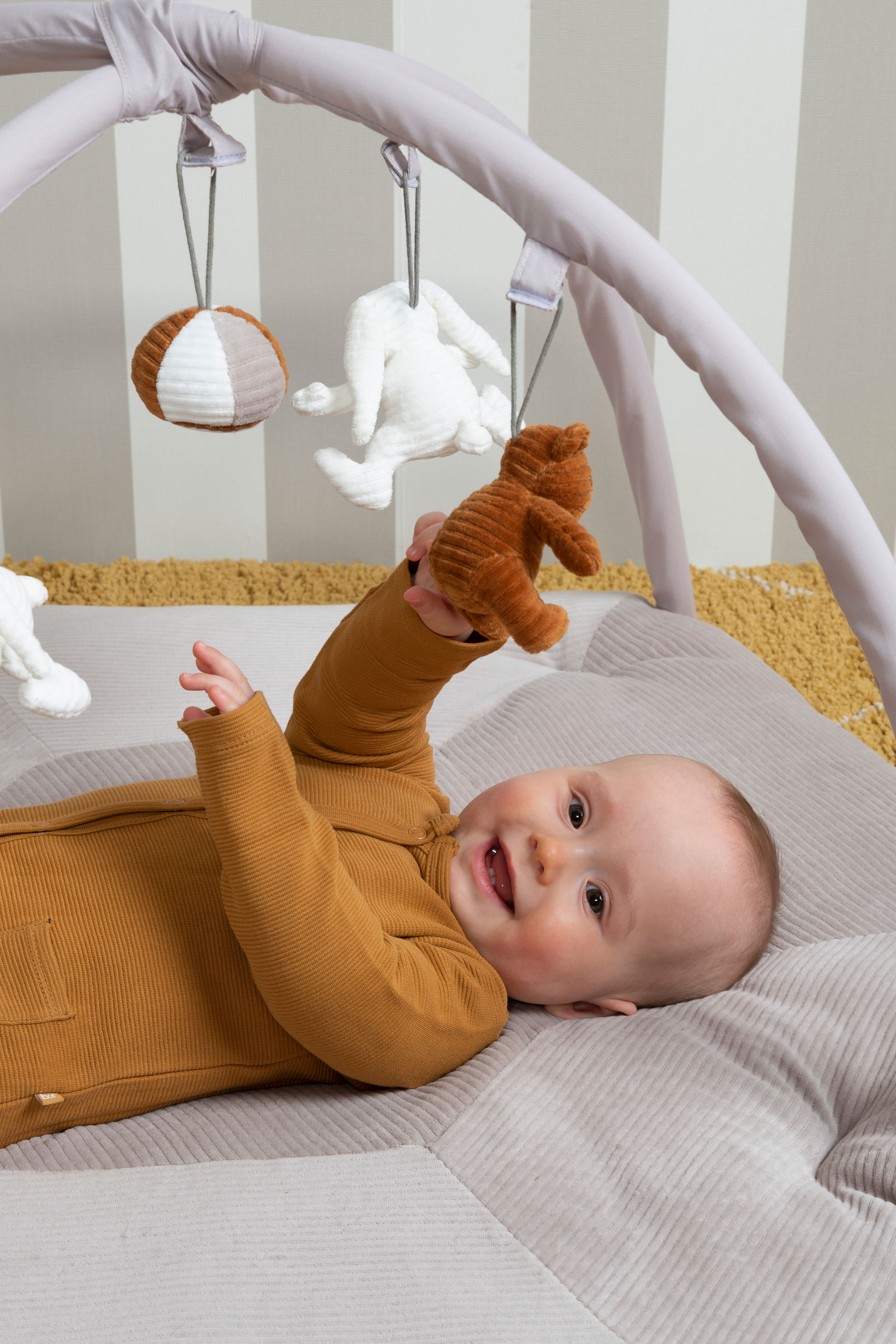 Baby Activity Spielbogen Sense Caramel/Kieselgrau/Weiß
